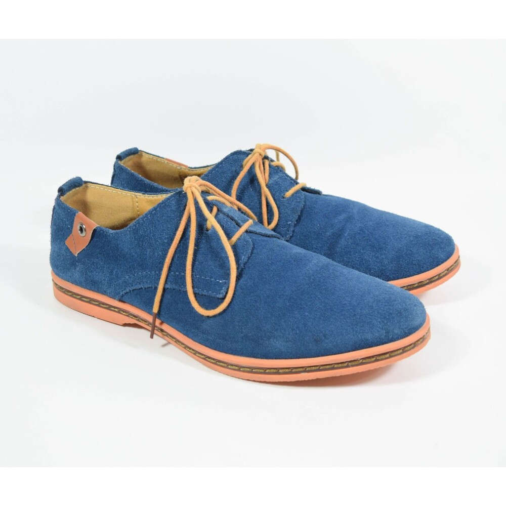 Stylish Blue Suede Men's Derbys